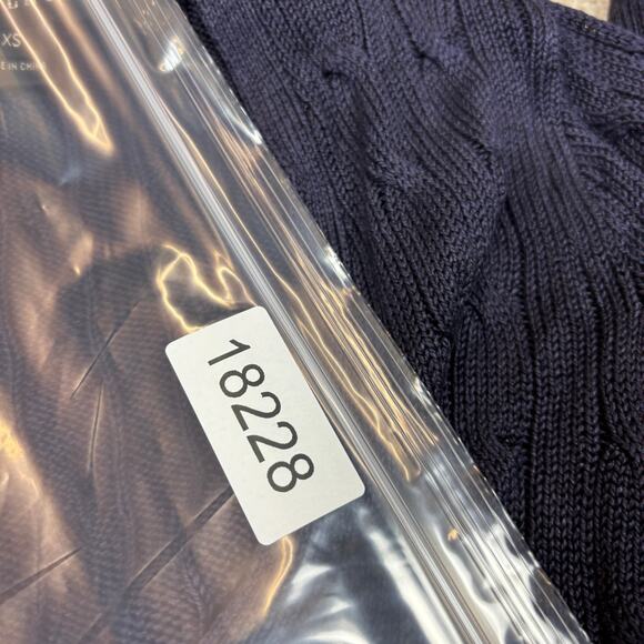 Ralph Lauren Black Label Silk Cable Knit Cardigan Women's XS Preppy - Picture 9 of 9